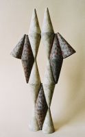 Zwei Seelen, Keramik, 2003, H 52 cm